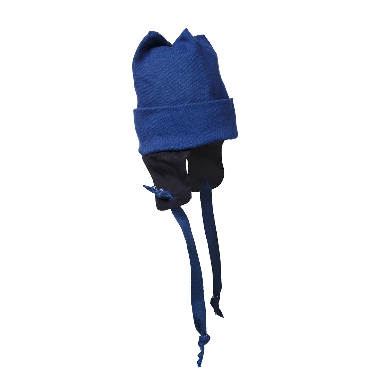 Blaue Beanie-Mütze 