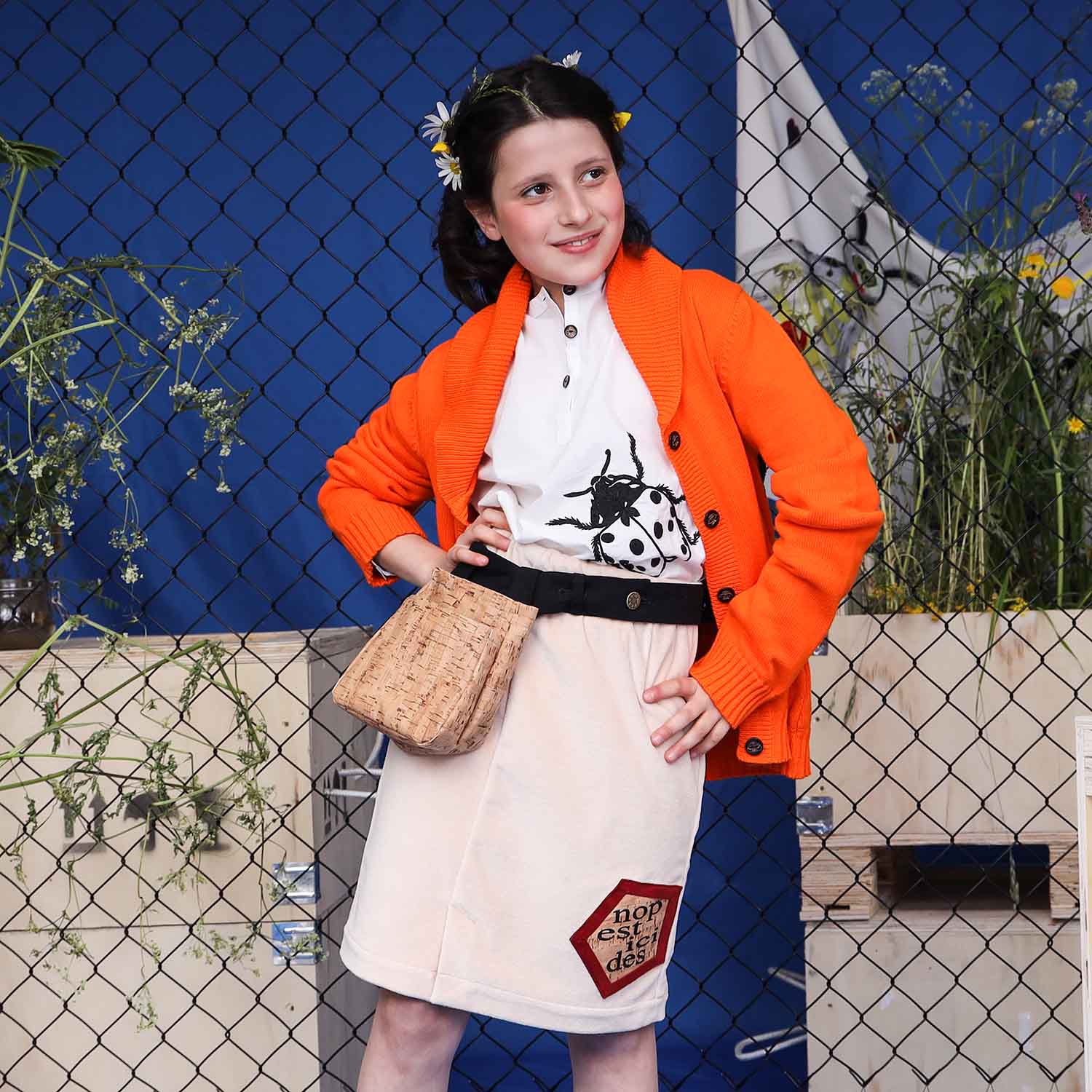 Orange Girls and Boys Cardigan