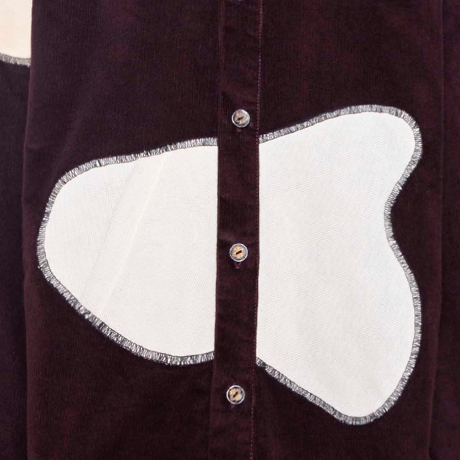 Samt Kinderhemd in Aubergine
