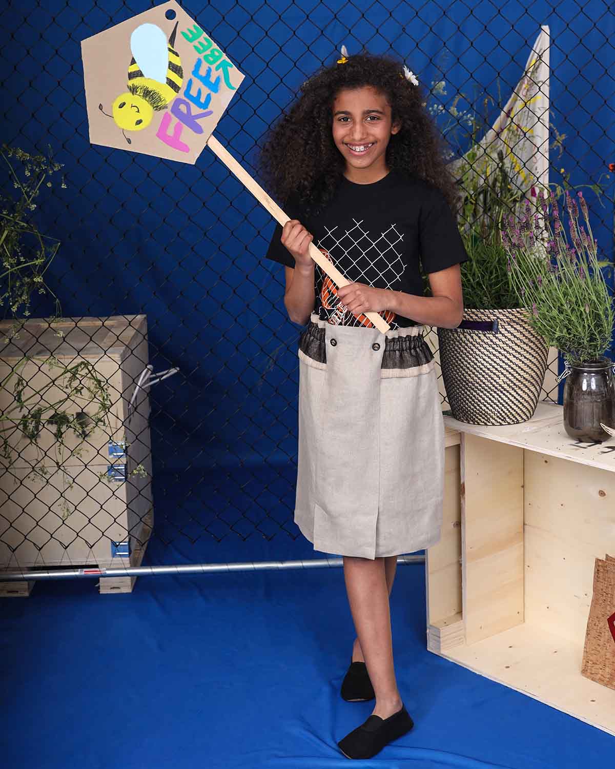 World Exlusive Limited Edition Lotus Skirt with Linen Ruffle