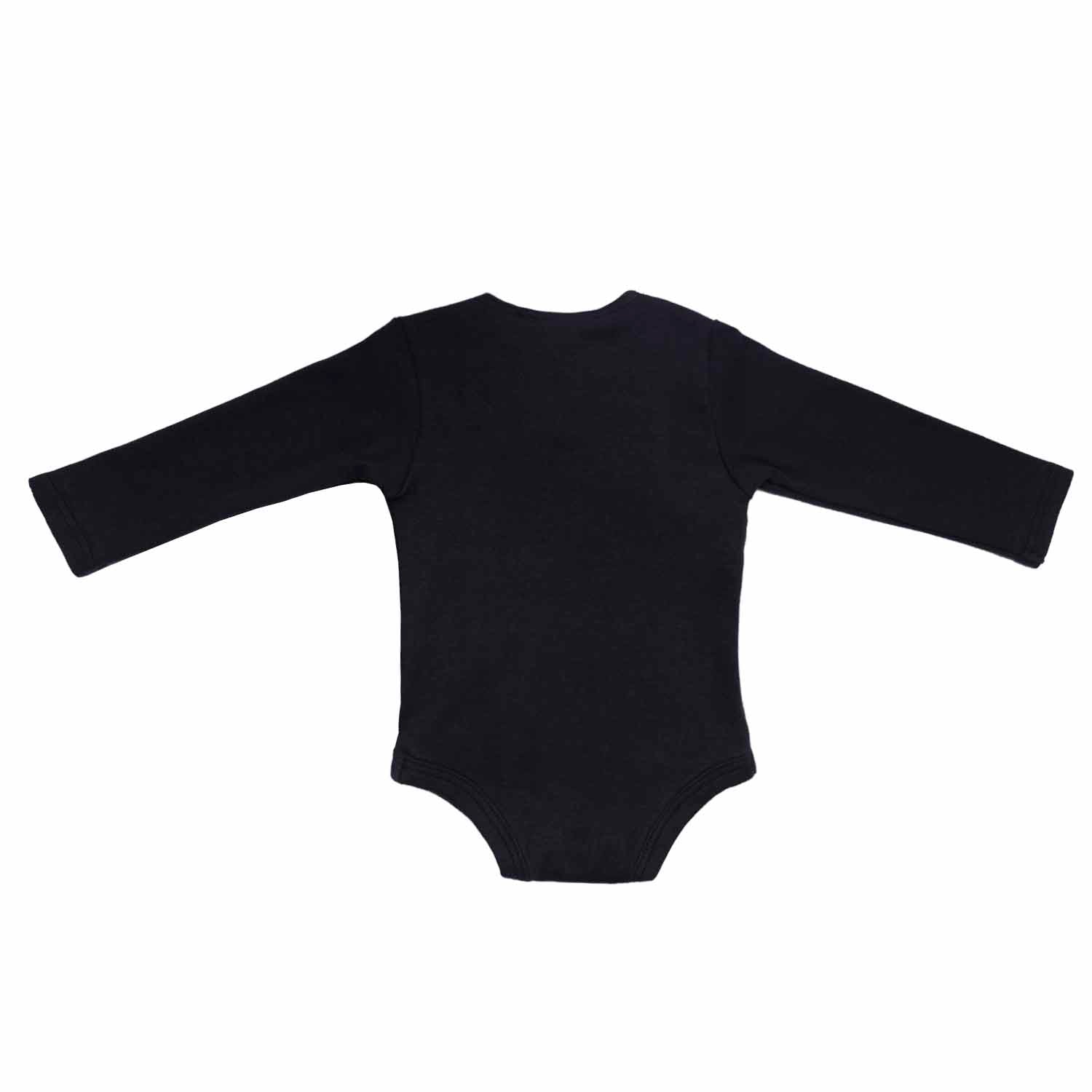 Black Baby Onesie with Velvet Detail