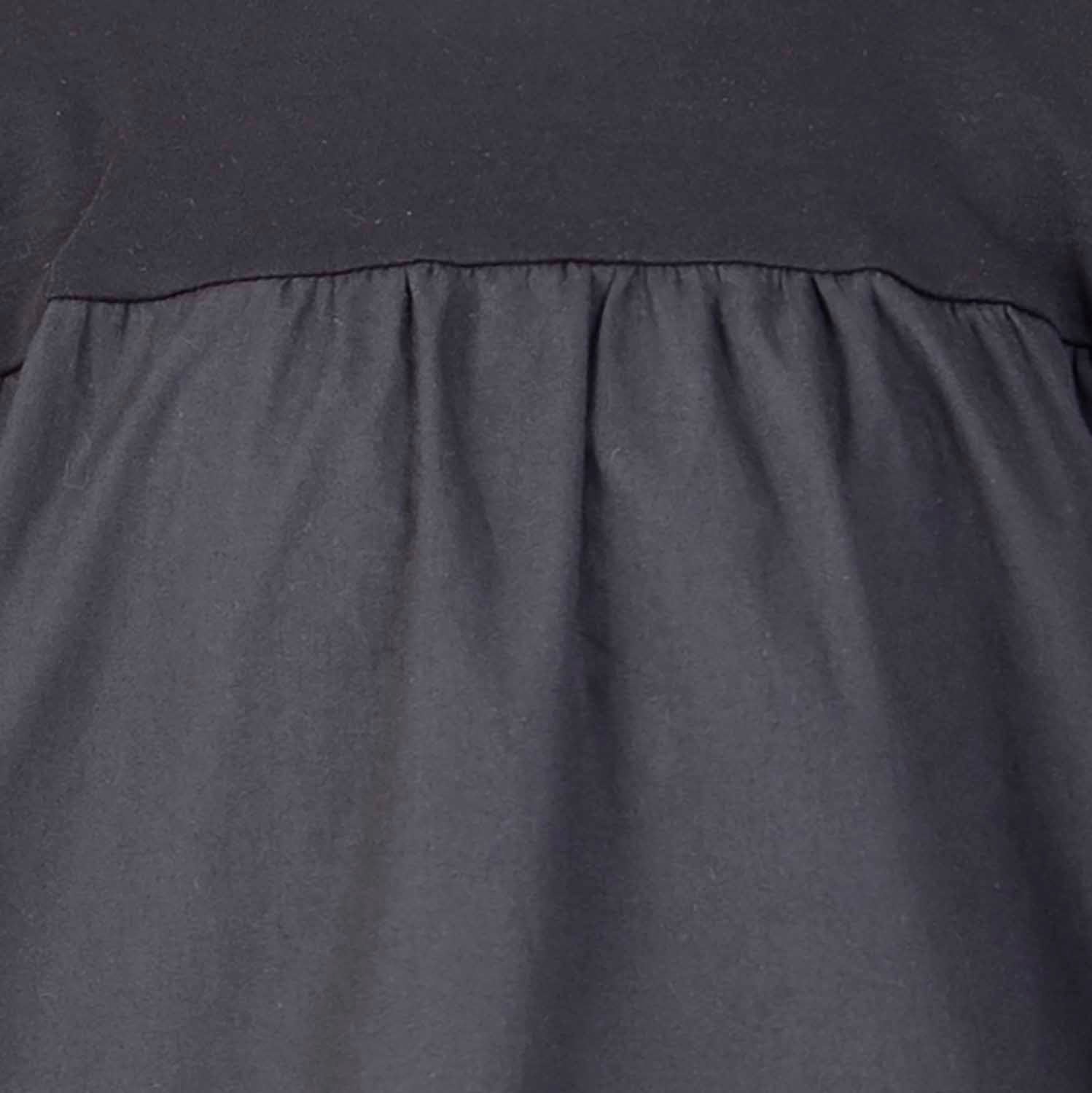 Girls Cotton Black Shirt Dress
