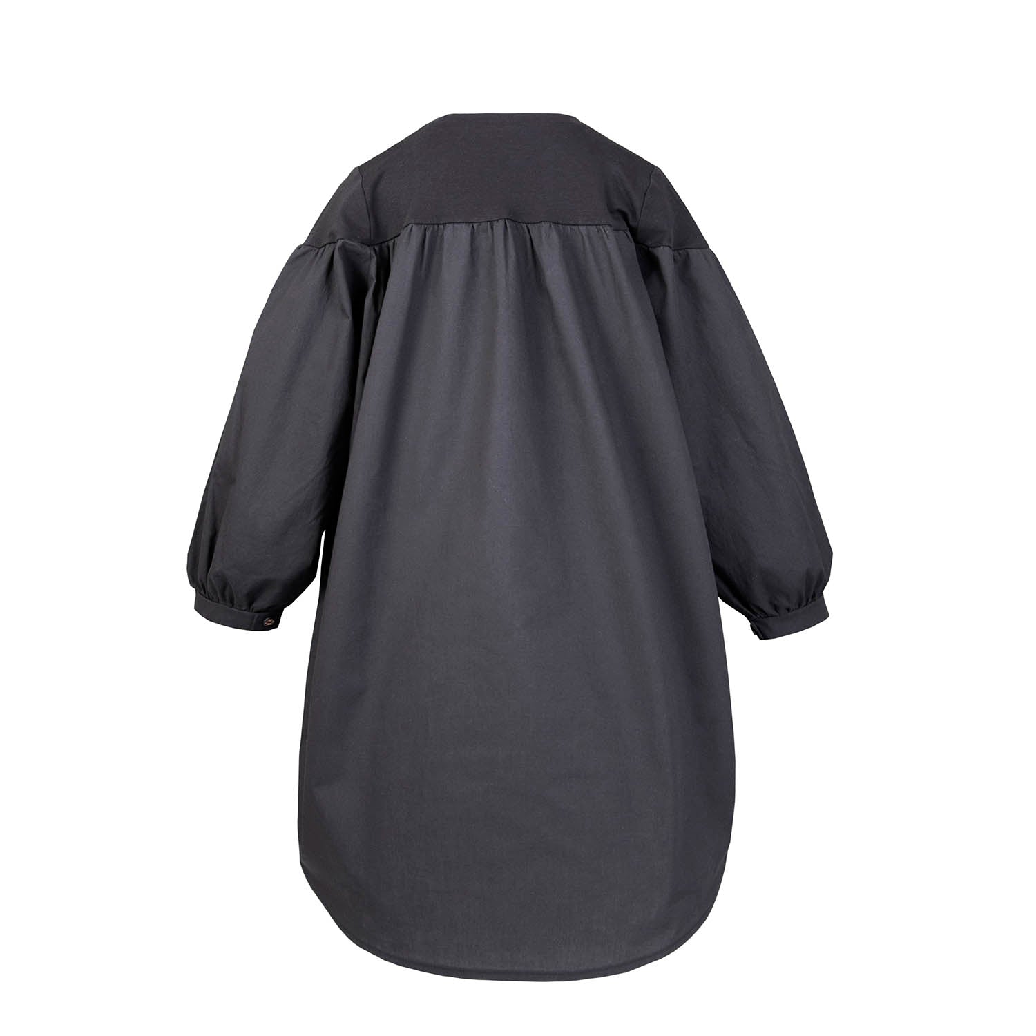 Girls Cotton Black Shirt Dress