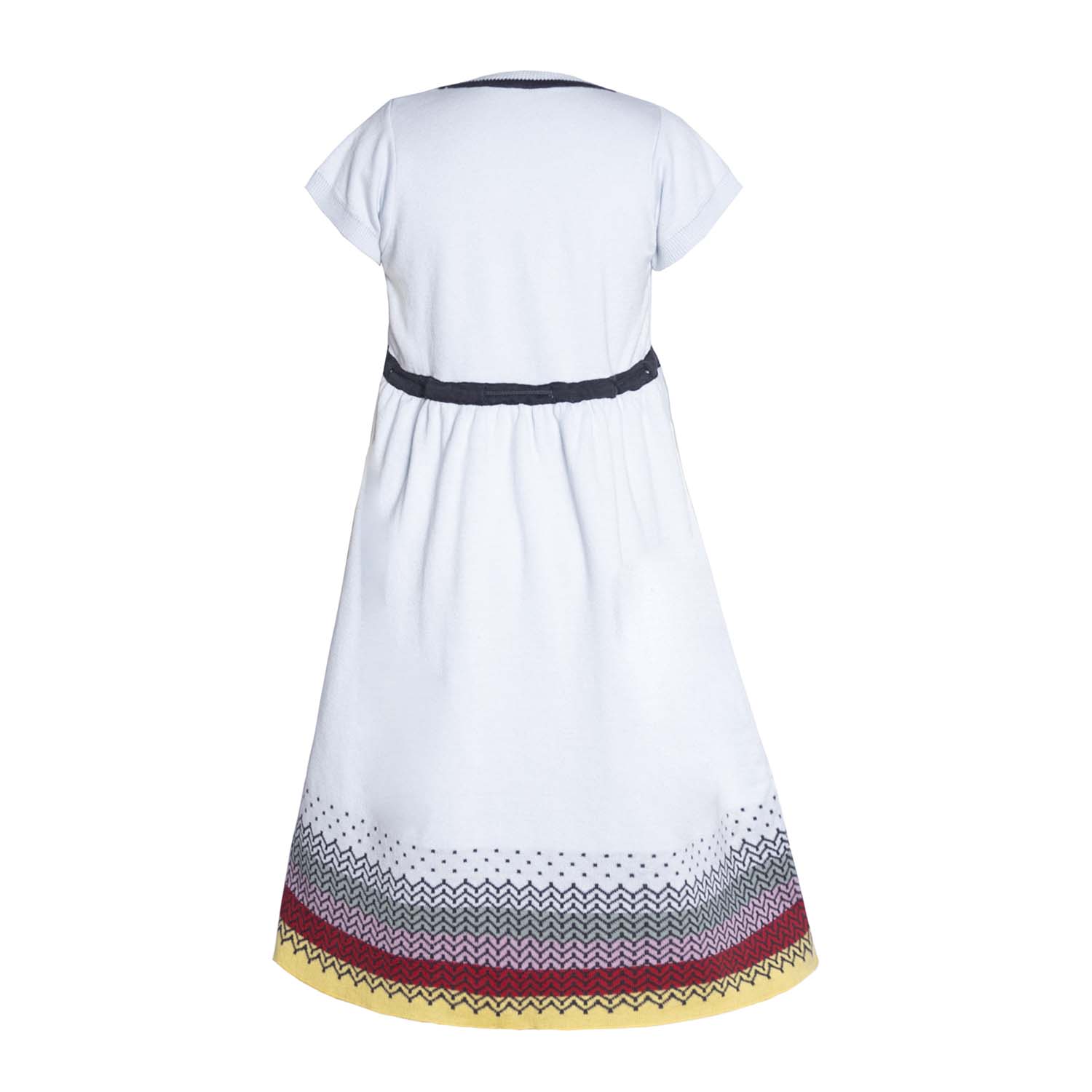 Blaues gestricktes Frühlingskleid für Mädchen