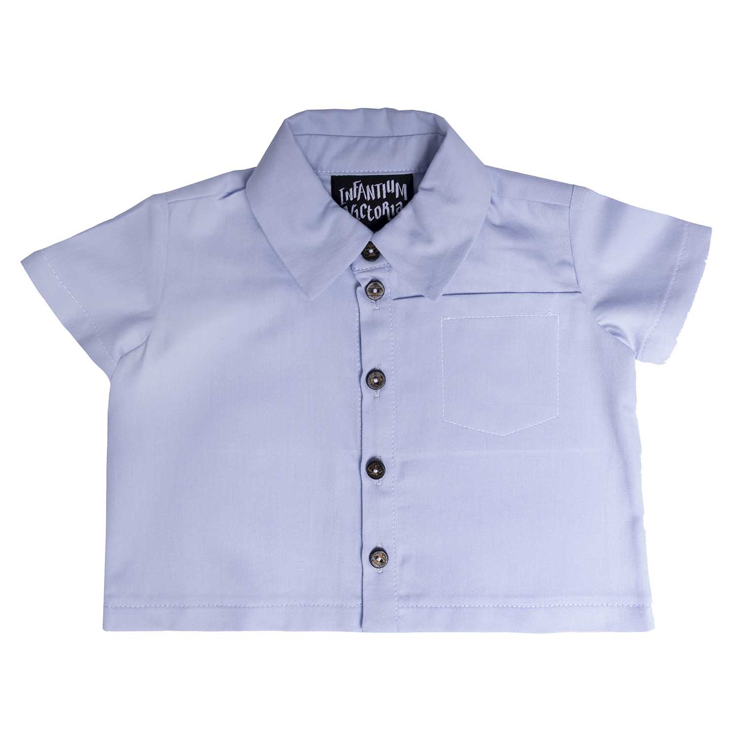 Blaues Babyhemd aus Satin