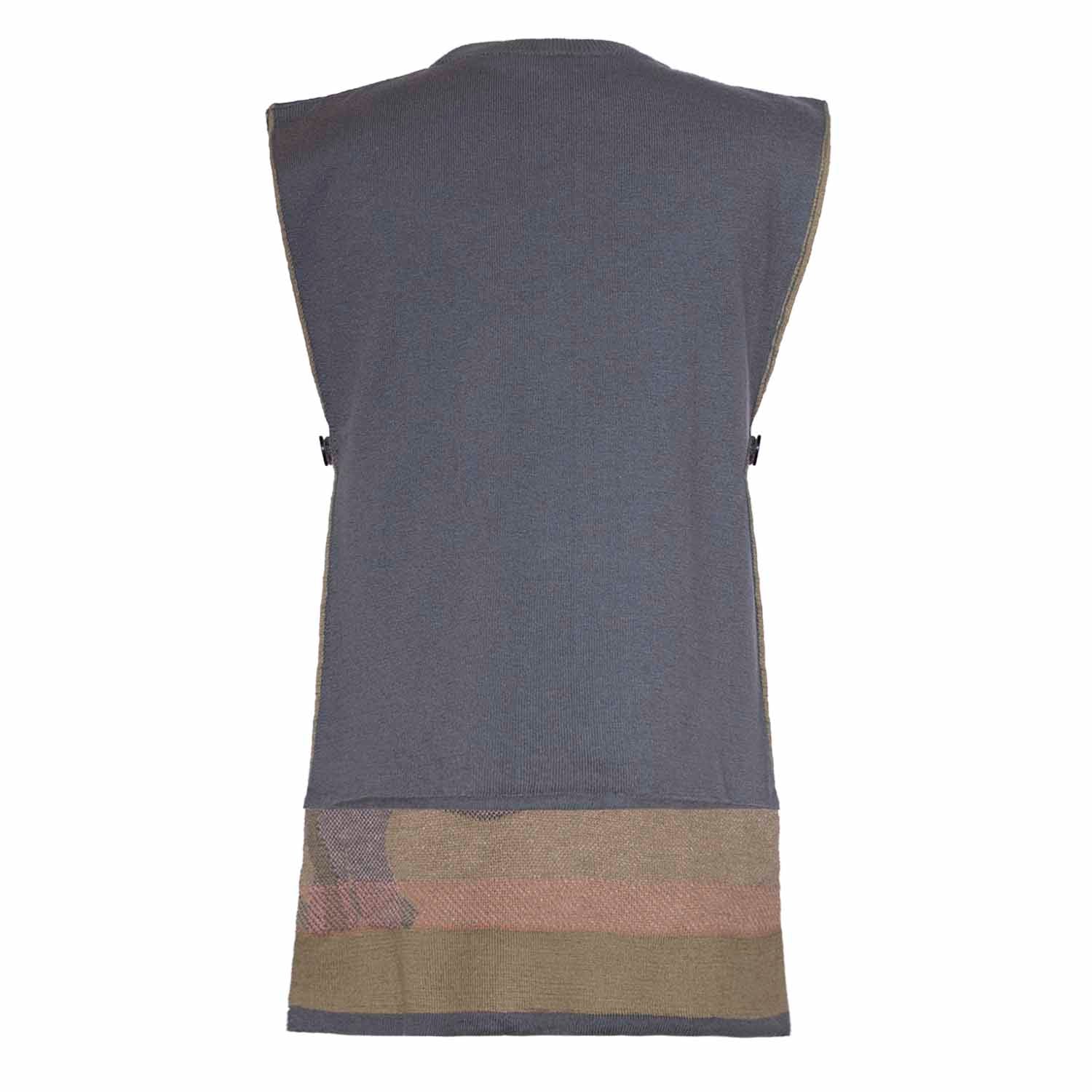 Grijs gebreid vest