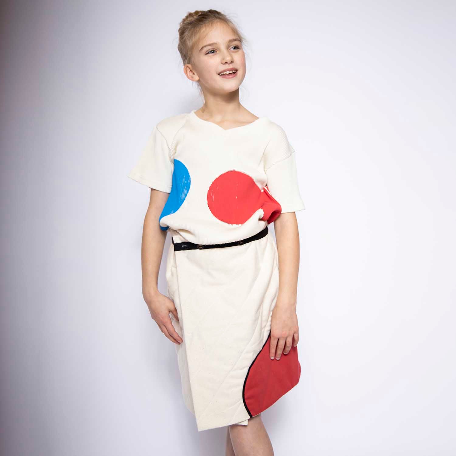 Girls Off-White Padded Skirt
