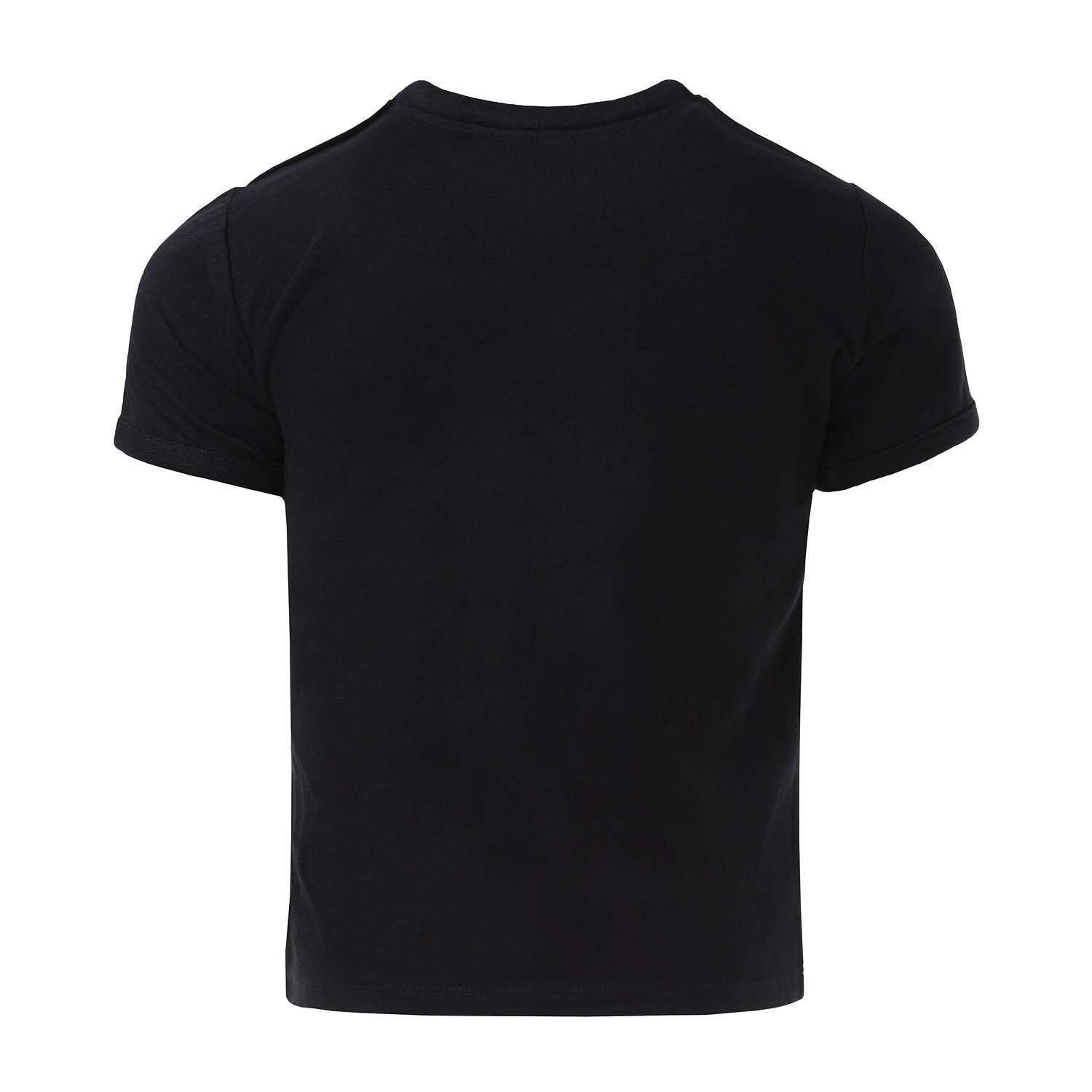 Kids Black T-Shirt with Appliqué